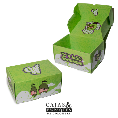 Caja plegadiza en cartón microcorrugado | Wmerch 26,5 cm x 17,8 cm x 13 cm