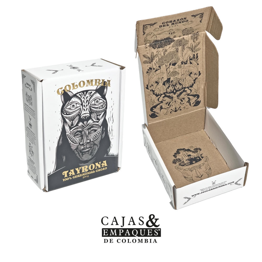 Caja plegadiza ecológica | JaguarSiembra 11 cm x 14 cm x 5 cm