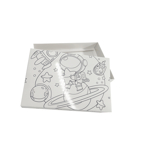 Caja ecológica tapa y base infantil 27x18x4 cm blanco niño Cajas y Empaques de Colombia