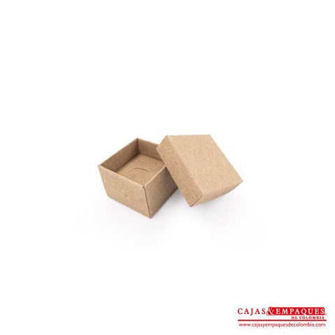 Caja ecológica tapa y base 5x5x3 cm café Cajas y Empaques de Colombia