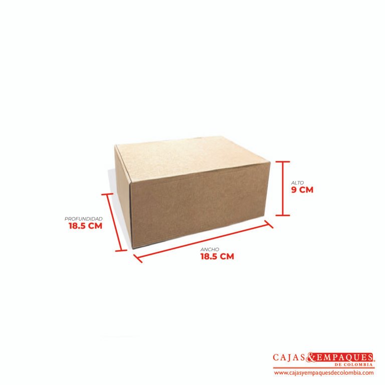 Caja ecológica plegadiza 18 5x18 5x9 cm micro corrugado Cajas y