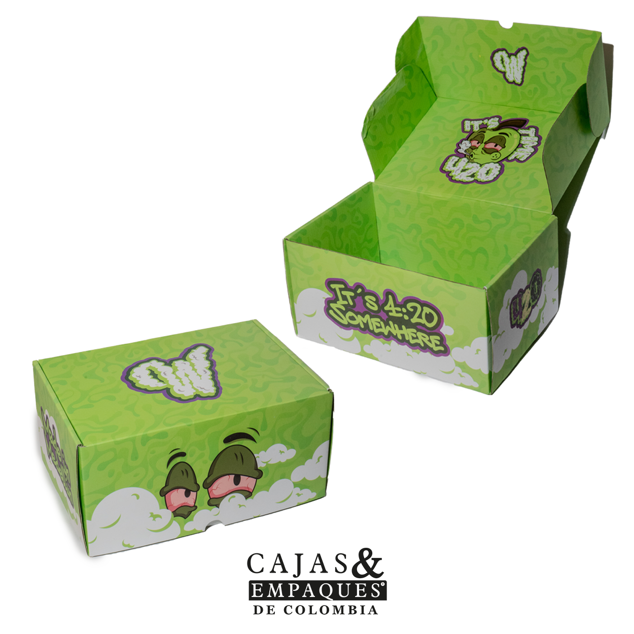 Caja plegadiza en cartón microcorrugado | Wmerch 26,5 cm x 17,8 cm x 13 cm