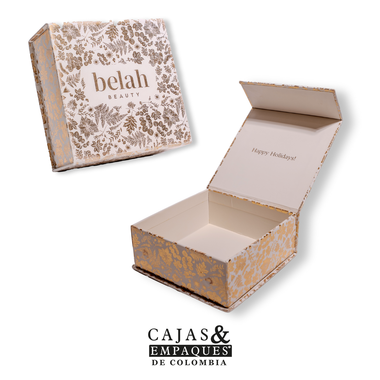Caja de lujo tipo cajón | Belah Beauty 14 cm x 14 cm x 5,5 cm