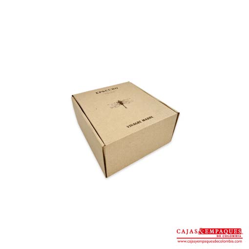Imagen destacada de Caja pleagadiza micro corrugado | Manjares de Autor 17x17.5x8.2 cm