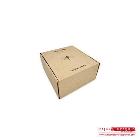 Imagen destacada de Caja pleagadiza micro corrugado | Manjares de Autor 17x17.5x8.2 cm