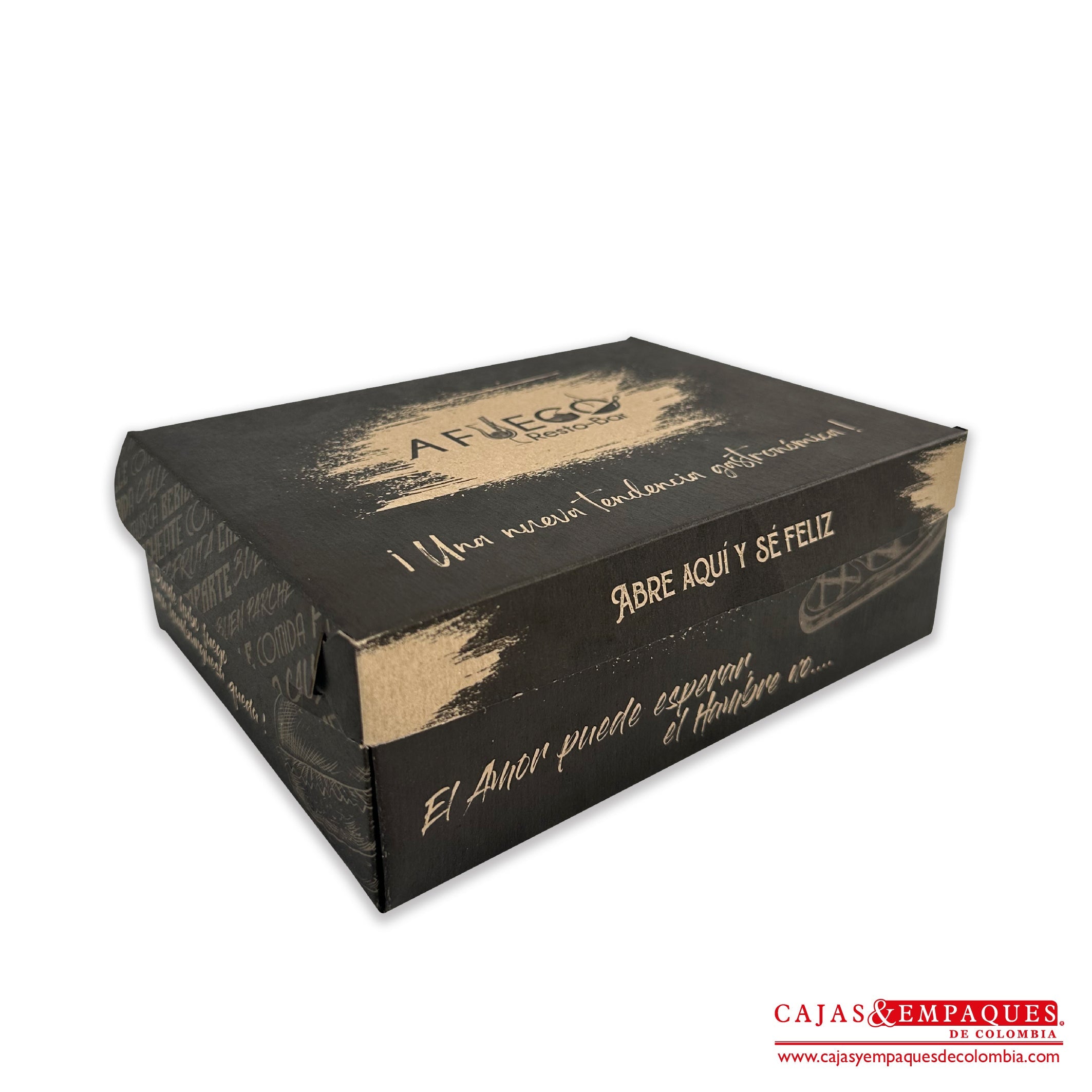 Imagen destacada de Caja plegadiza | A Fuego Resto-Bar 20x15.5x7 cm