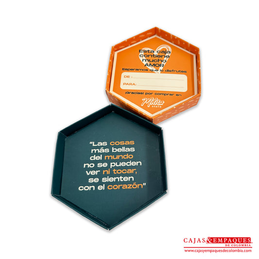 Imagen destacada de Caja tapa y base hexagonal | Milita Store 9x10.5x2.5 cm