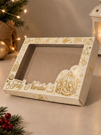 Caja ecológica tapa y base 20x15x3 cm crema - Pesebre