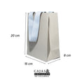 Bolsa de lujo 15x8x20 cm Gris