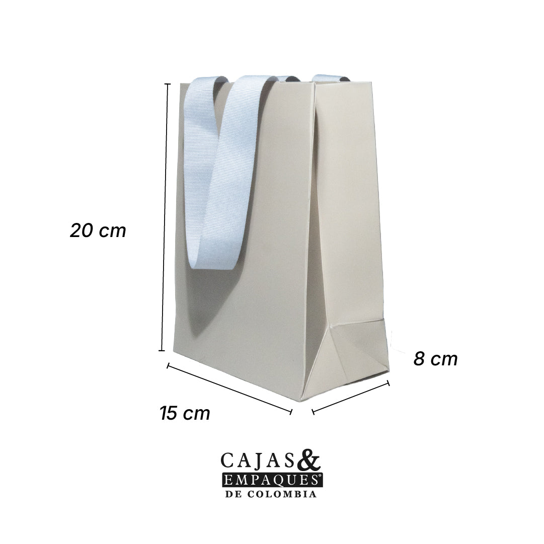 Bolsa de lujo 15x8x20 cm Gris