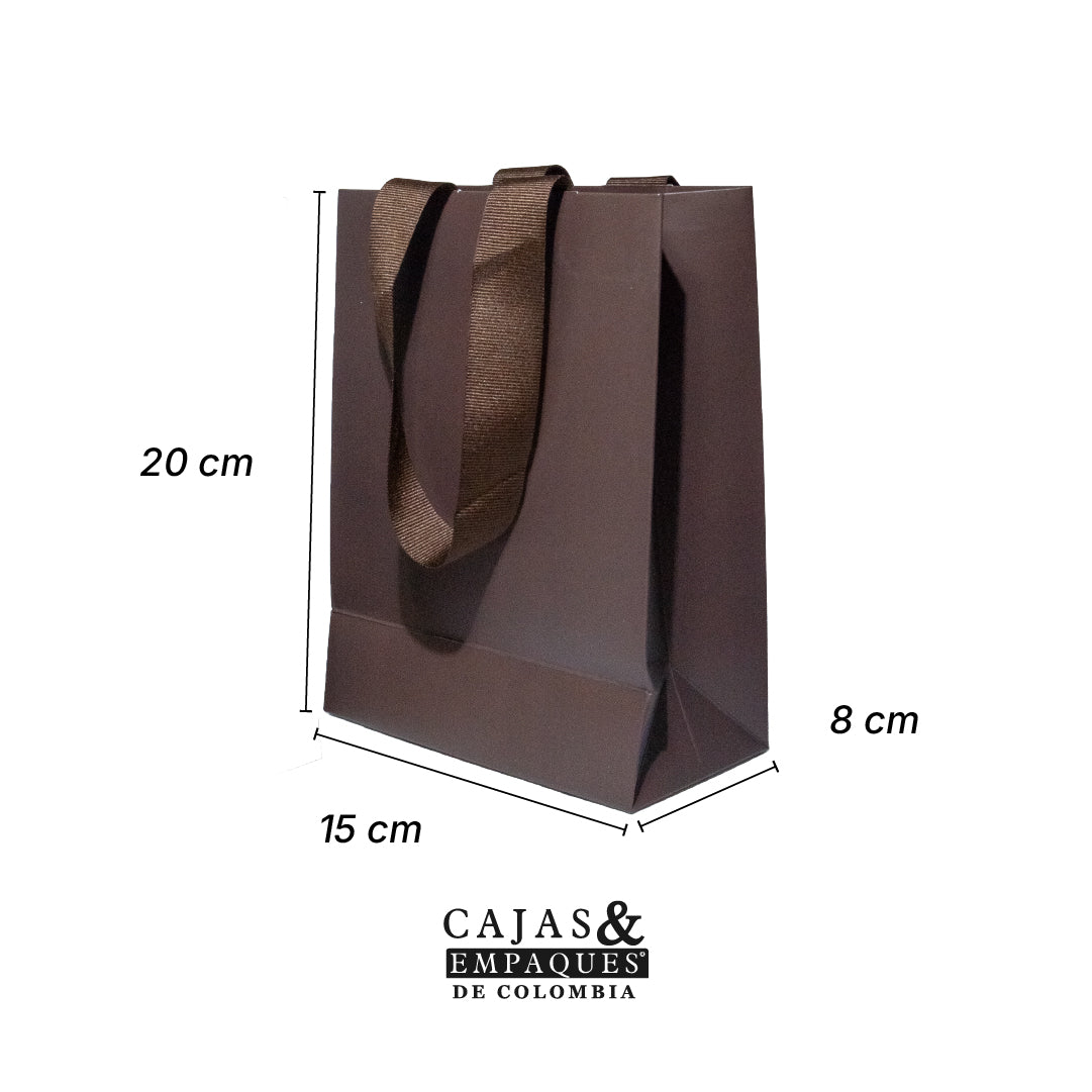 Bolsa de lujo 15x8x20 cm Café