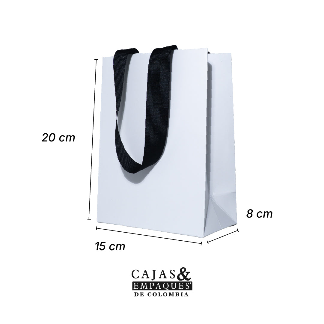 Bolsa de lujo 15x8x20 cm Blanca