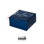 Caja ecológica plegadiza 10x10x5 cm - Hola azul