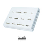 Caja ecológica tapa y base 20x15x3 cm blanco - Pesebre