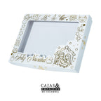 Caja ecológica tapa y base 20x15x3 cm blanco - Pesebre