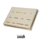 Caja ecológica tapa y base 20x15x3 cm crema - Pesebre