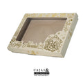 Caja ecológica tapa y base 20x15x3 cm crema - Pesebre