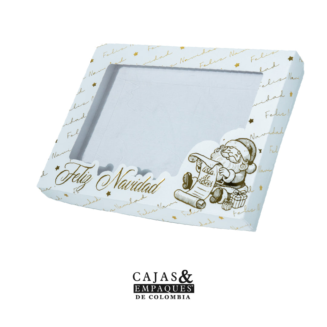 Caja ecológica tapa y base 20x15x3 cm blanco - Santa