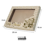 Caja ecológica tapa y base 20x15x3 cm crema - Santa