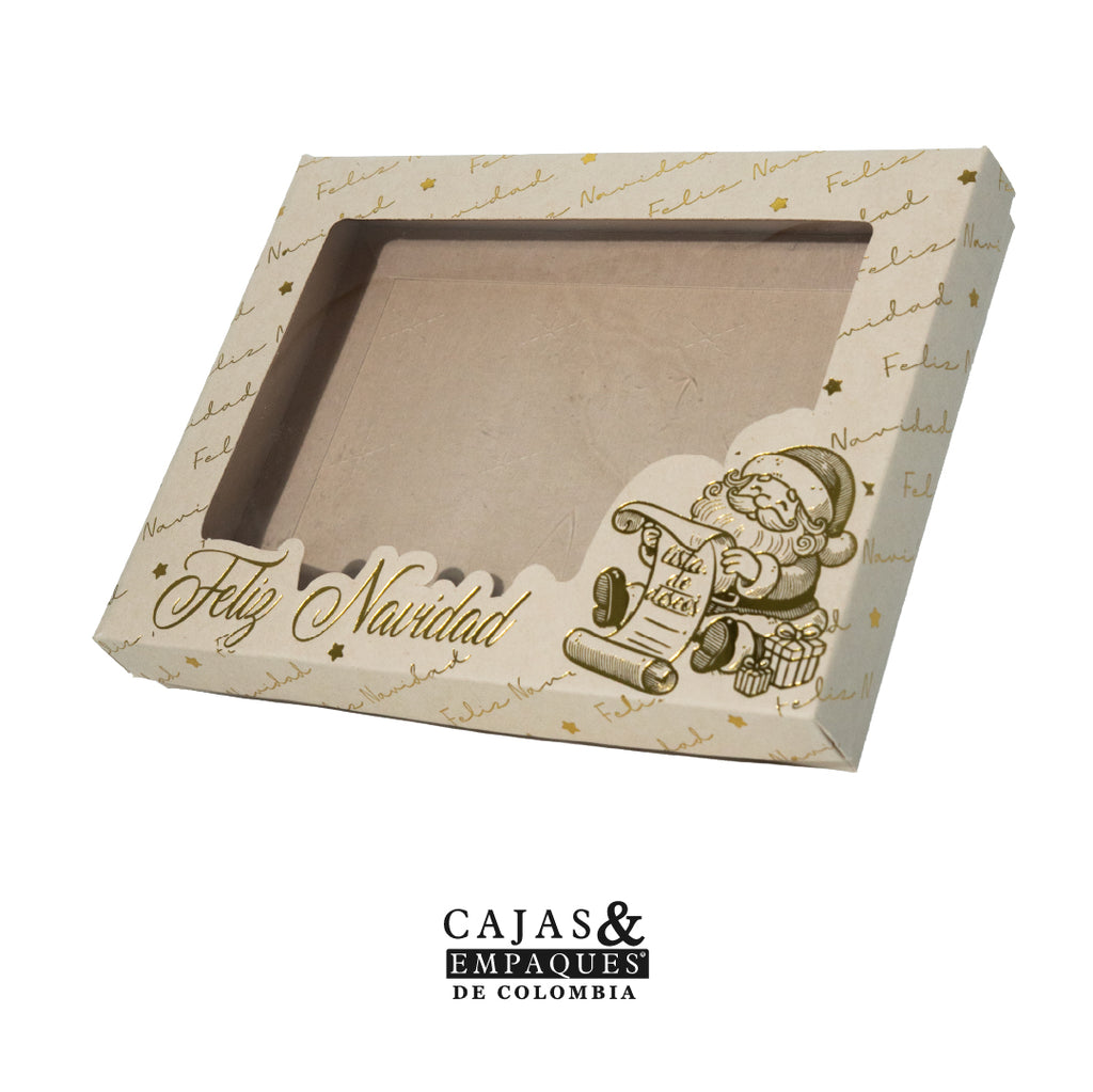 Caja ecológica tapa y base 20x15x3 cm crema - Santa