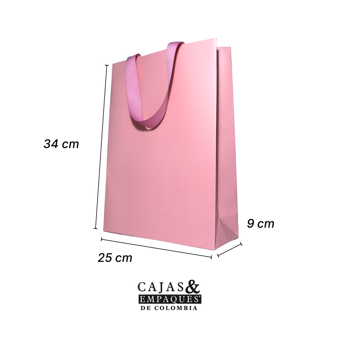 Luxury gift bag 25x9x34 cm Pink