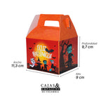 Caja ecológica tipo maletín 11.3x9x9.7 cm naranja