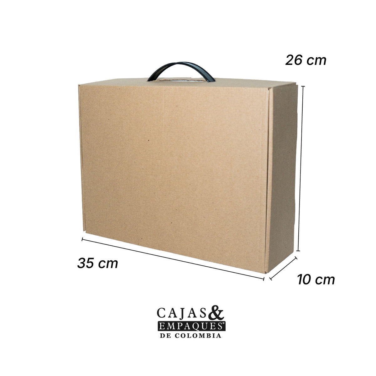 Caja ecológica plegadiza 35x26x10cm micro-corrugado con agarradera