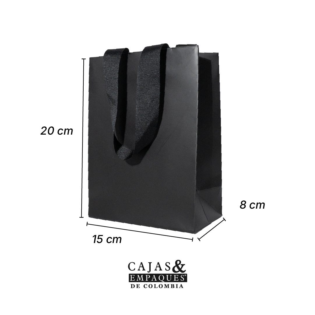 Bolsa ecológica 15x8x20 cm Negra