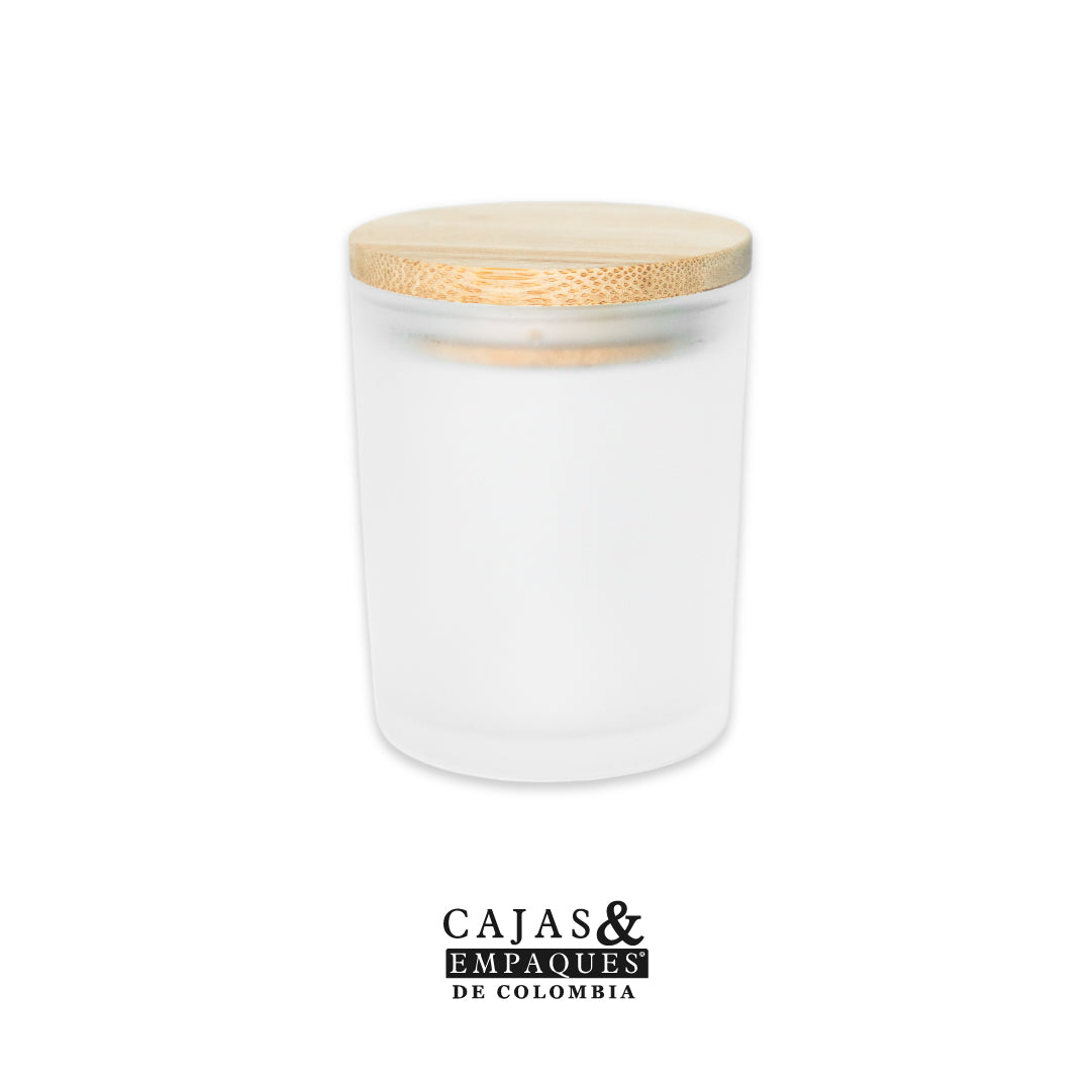 Envase de vidrio tipo vela con tapa - 200 ml