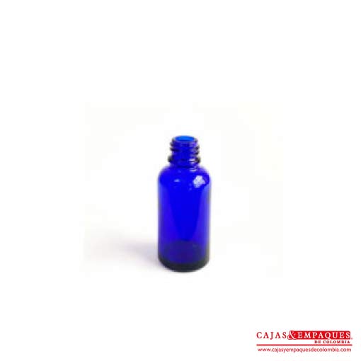 Envase de Vidrio Azul Cobalto 15 ml Cajas y Empaques de Colombia