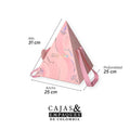 Caja Ecológica Pirámide 25x25x31cm Rosada Feliz Día