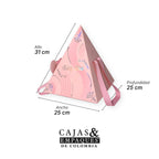 Ecological Pyramid Box 25x25x31cm Pink Happy Day