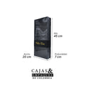 Caja ecológica base y tapa en acetato 45x20x7 cm negro Feliz día