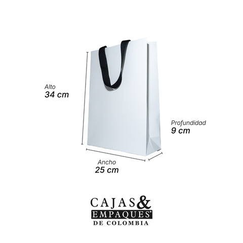 Bolsa de lujo 25x9x34 cm Blanca