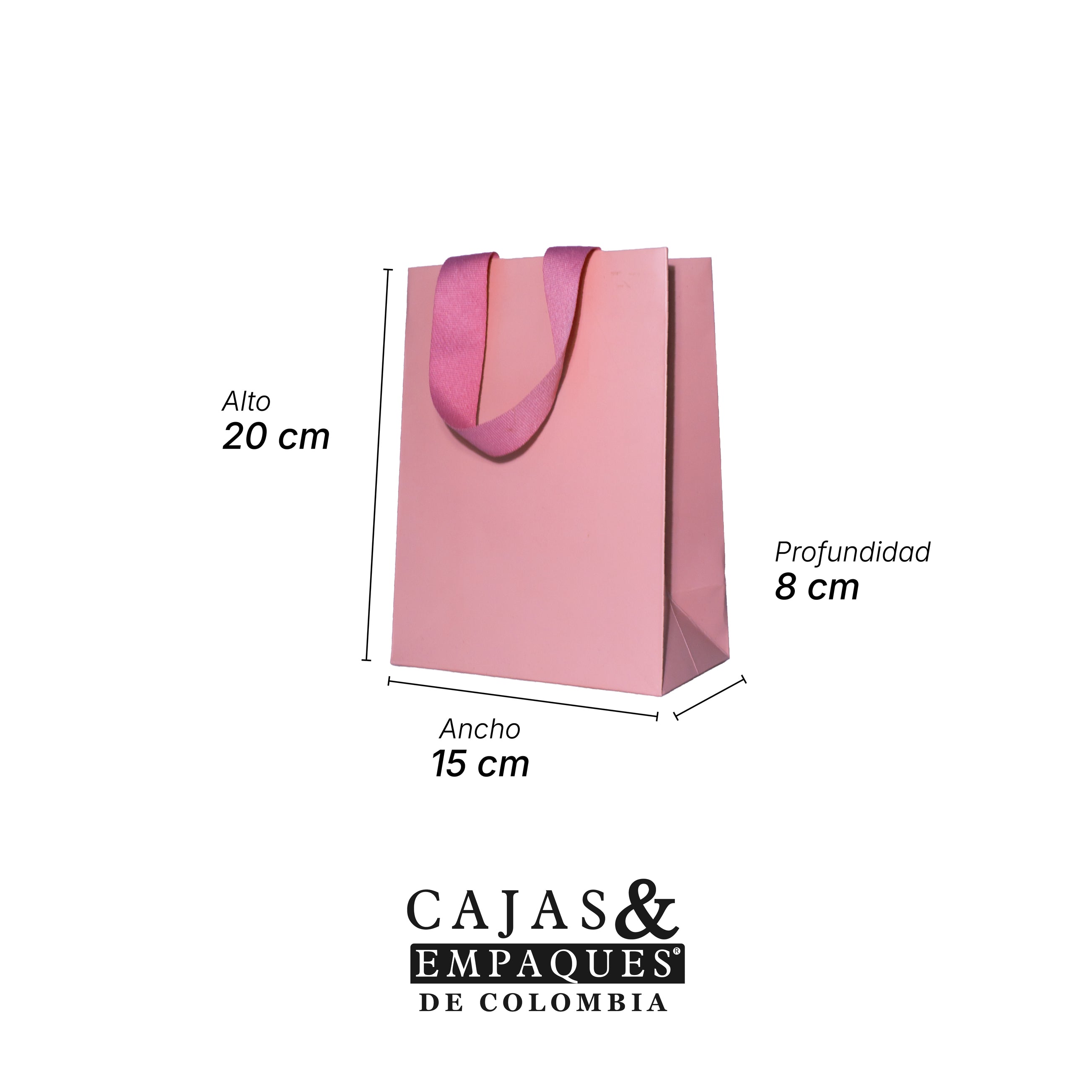 Bolsa de lujo 15x8x20 cm Rosada