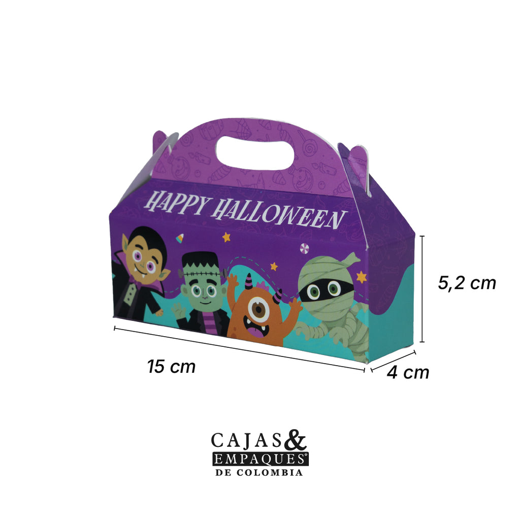 Caja ecológica tipo maletín 15x4x5.2 cm Monstruos