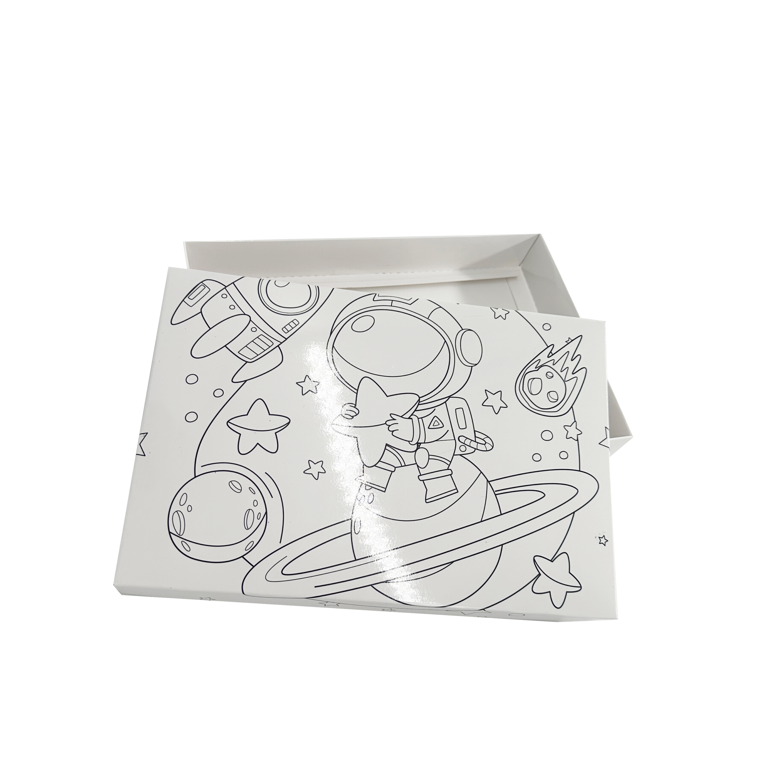 Caja ecológica tapa y base infantil 27x18x4 cm blanco niño Cajas y Empaques de Colombia