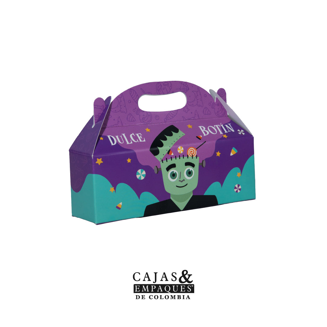 Caja ecológica tipo maletín 15x4x5.2 cm Monstruos