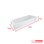 Caja ecológica base y funda con ventana 40x12x7 cm blanco Cajas y Empaques de Colombia