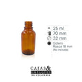Envase de vidrio 3311 - 25 ml ámbar