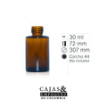 Glass container 3360 - 20 ml amber