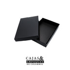 Caja ecológica tapa y base 27x18x4 cm Negra