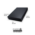 Caja ecológica tapa y base 35x25x6 cm Negro