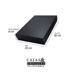 Caja ecológica tapa y base 35x25x6 cm Negro