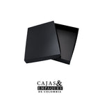 Caja ecológica tapa y base 35x25x6 cm Negro