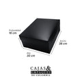 Caja ecológica tapa y base 38x30x16 Negra