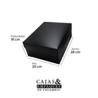 Caja ecológica tapa y base 38x30x16 Negra