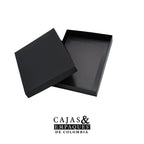 Caja ecológica tapa y base 20x15x3 cm Negra