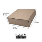 Caja plegadiza 35x35x12 cm café