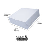 Caja plegadiza 35x35x12 cm blanco